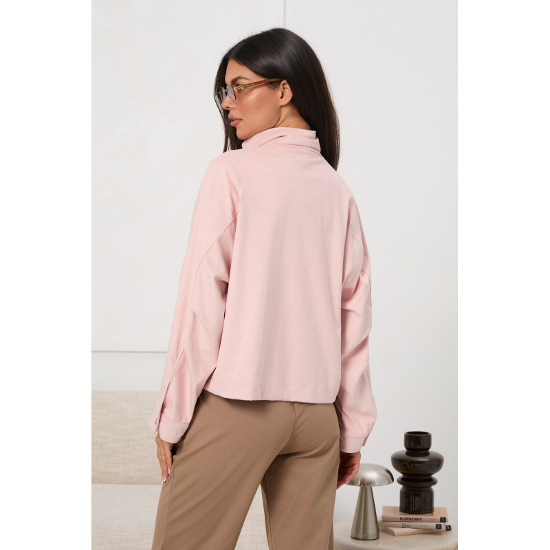 Zamszowa kurtka oversize z kieszeniami — zdjęcie 5
