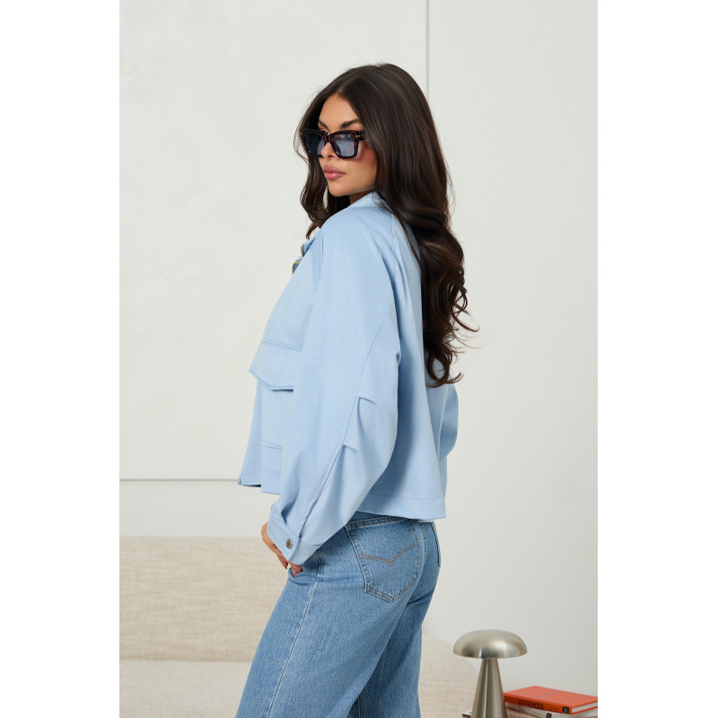 Zamszowa kurtka oversize z kieszeniami — zdjęcie 23