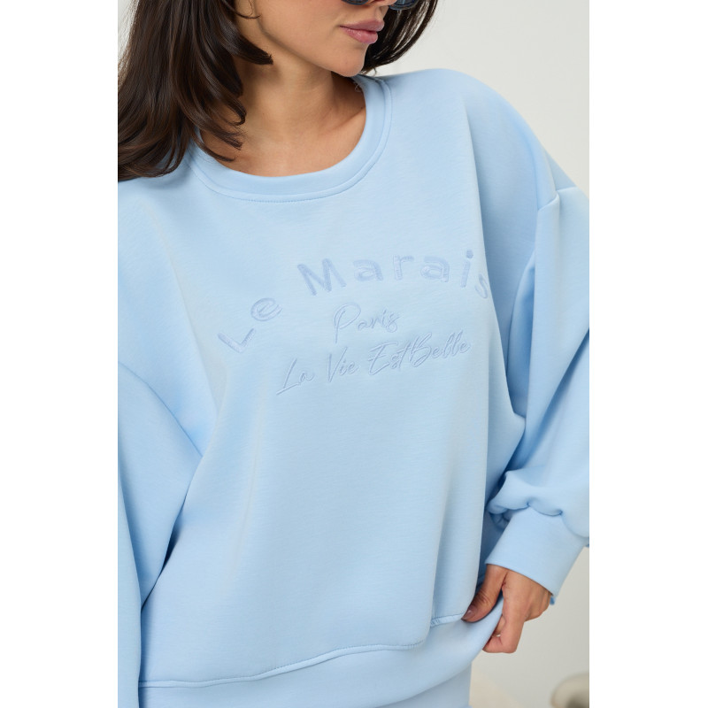 Oversizowa bluza z haftowanymi napisami — zdjęcie 7